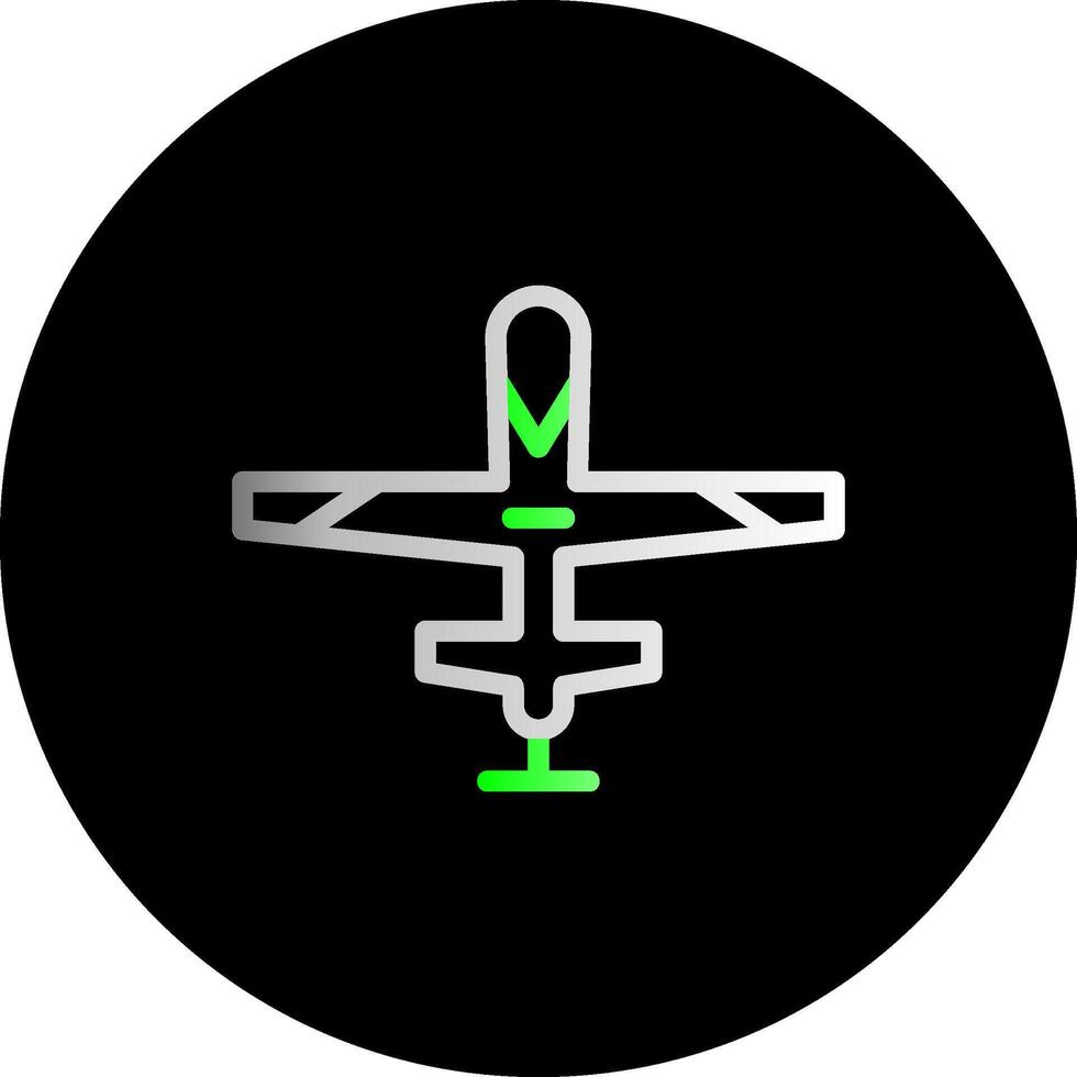 militaire drone double pente cercle icône vecteur