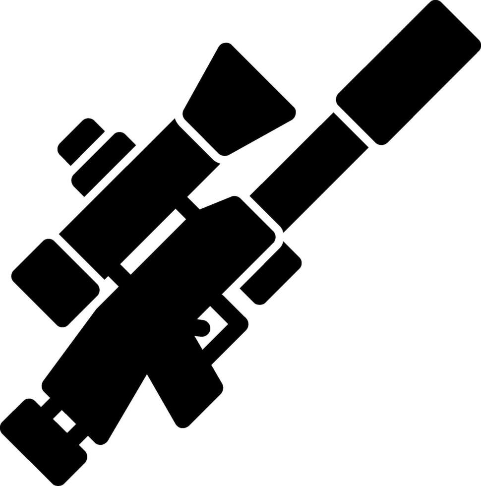 icône de glyphe de fusil de sniper vecteur