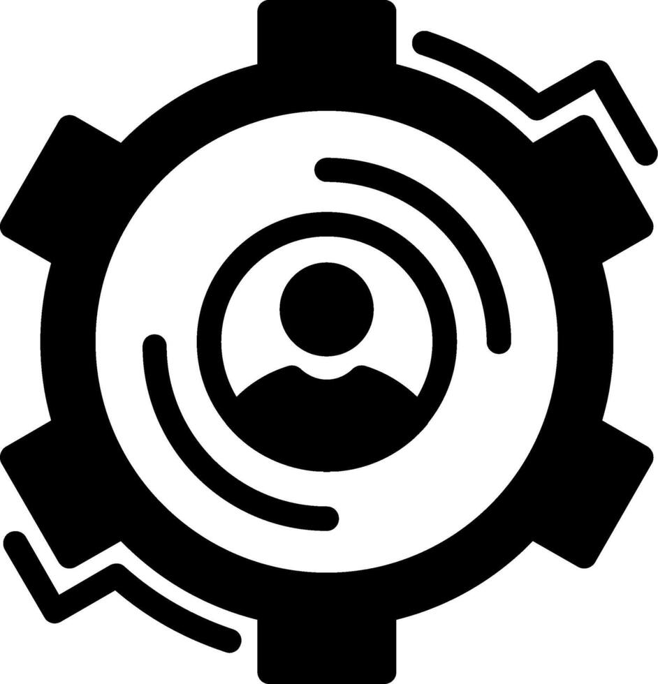 icône de glyphe utilisateur vecteur