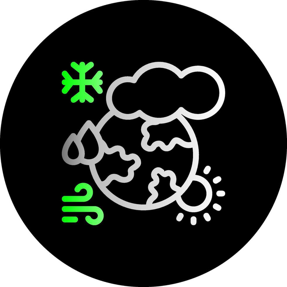 climat changement double pente cercle icône vecteur