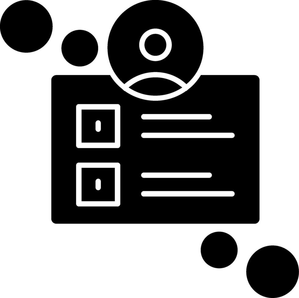 icône de glyphe de profil utilisateur vecteur