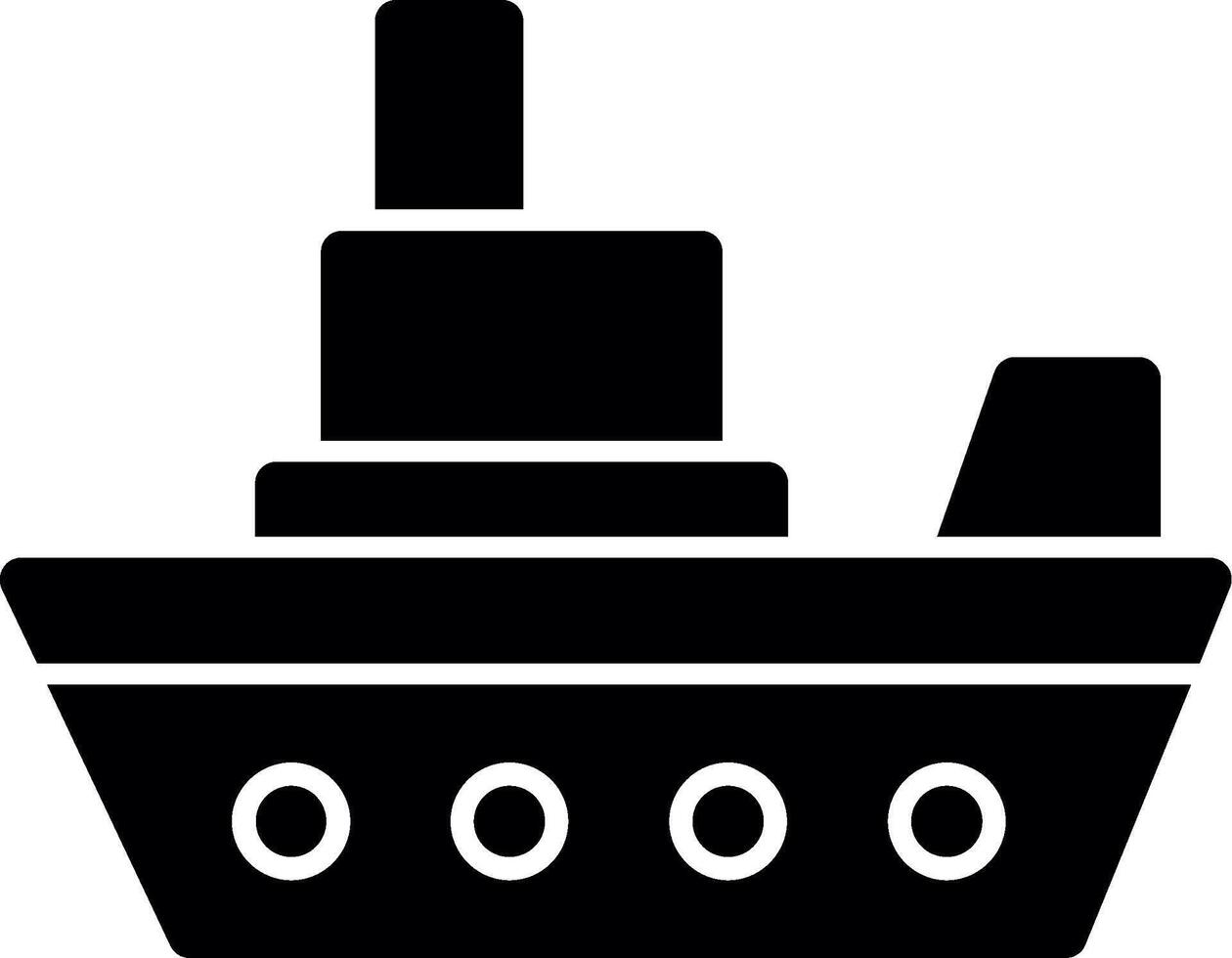 icône de glyphe de navire vecteur