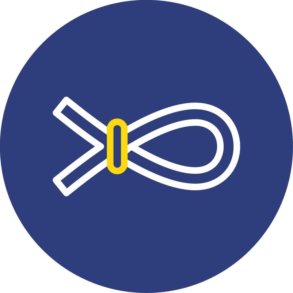 nautique corde double ligne cercle icône vecteur