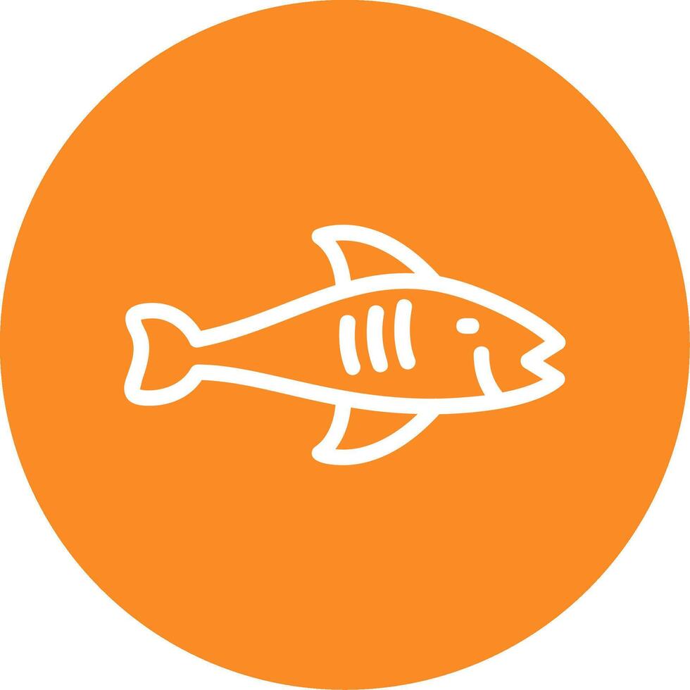 poisson contour cercle icône vecteur