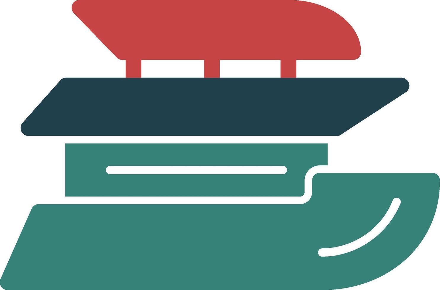 icône de deux couleurs de glyphe de yacht vecteur