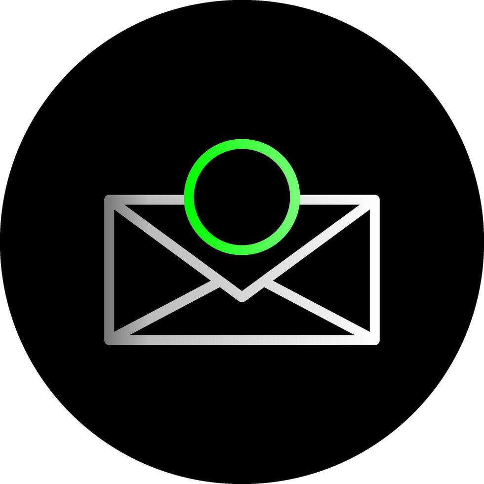 email double pente cercle icône vecteur