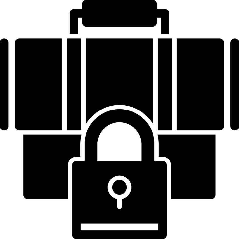 icône de glyphe de sécurité vecteur