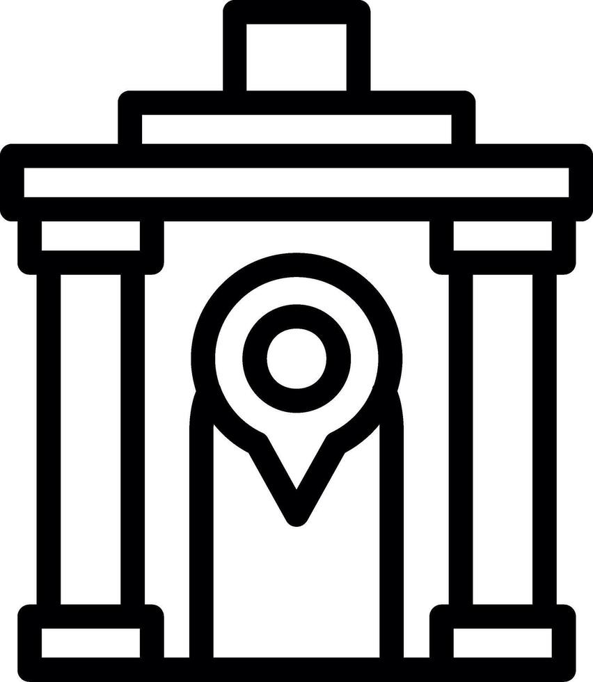 icône de ligne de temple vecteur