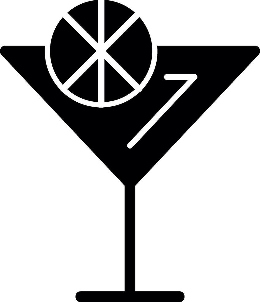 icône de glyphe de cocktail vecteur