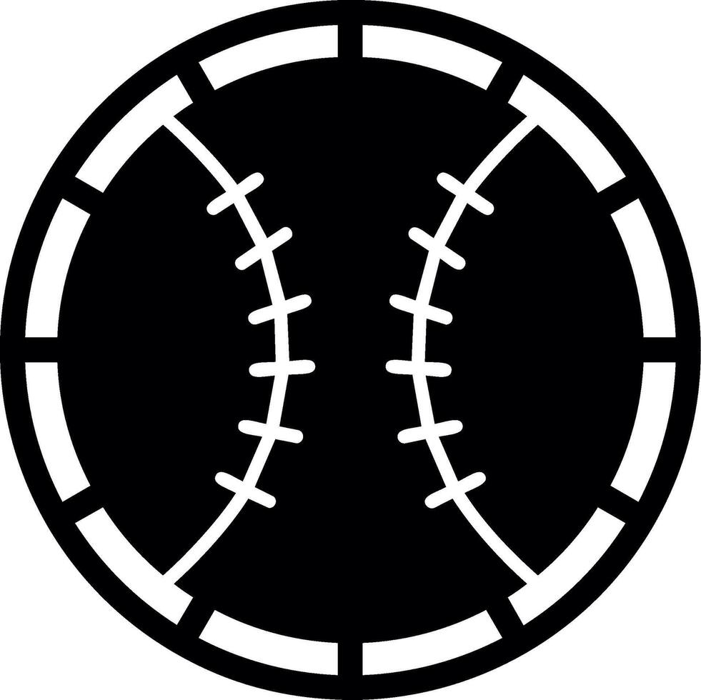 icône de glyphe de baseball vecteur