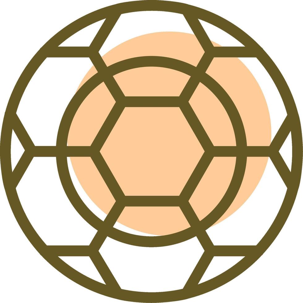 Football linéaire cercle icône vecteur