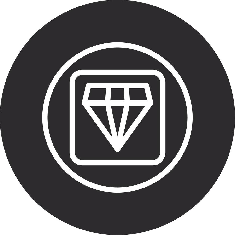 diamant inversé icône vecteur