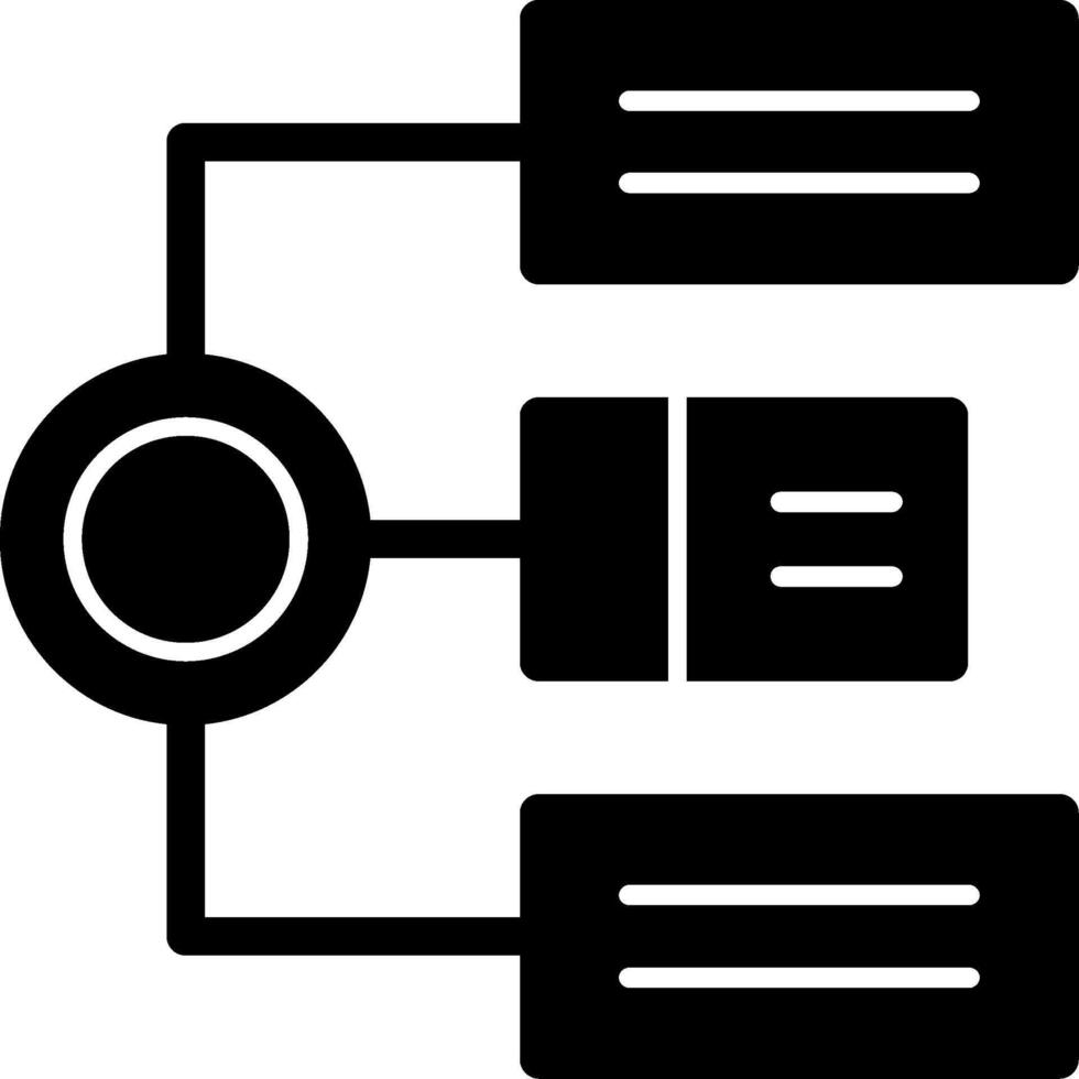 icône de glyphe d'algorithme vecteur