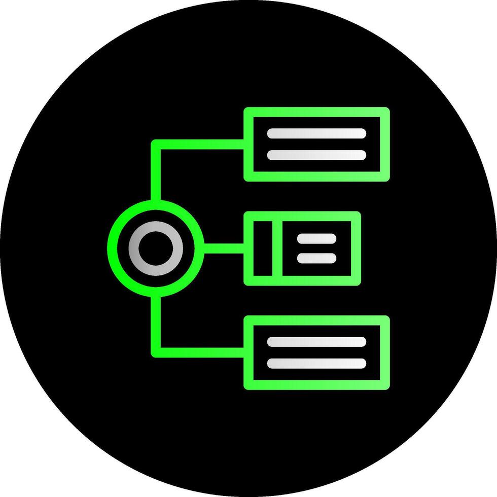 algorithme double pente cercle icône vecteur