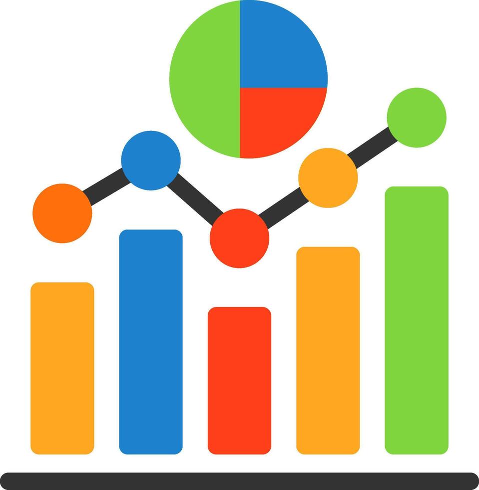 icône plate d'analyse de données vecteur