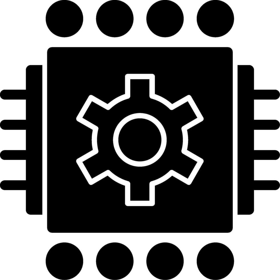 icône de glyphe d'apprentissage automatique vecteur