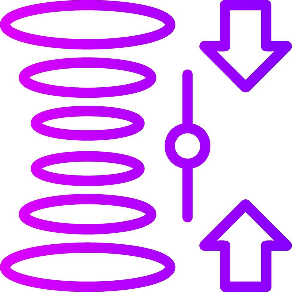 quantum superposition linéaire pente icône vecteur