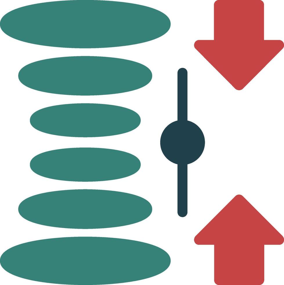 quantum superposition glyphe deux Couleur icône vecteur