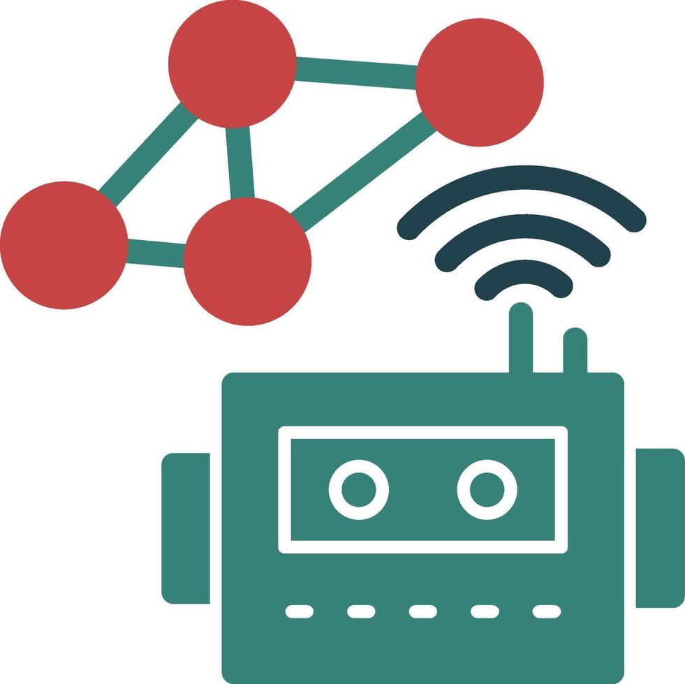 social la robotique ligne cercle icône vecteur