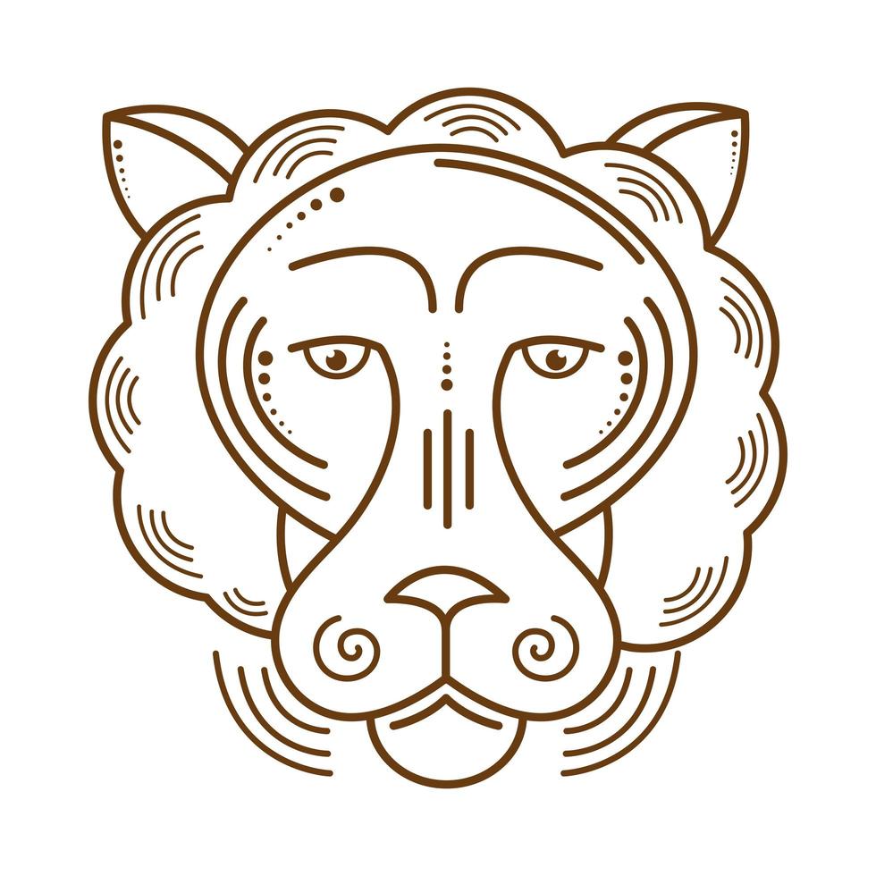 symbole de l'astrologie du lion vecteur