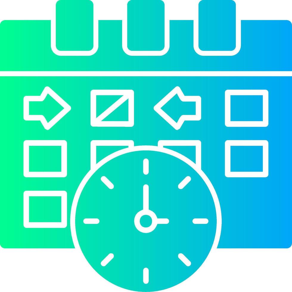 l'horloge indiquant un événement temps solide multi pente icône vecteur