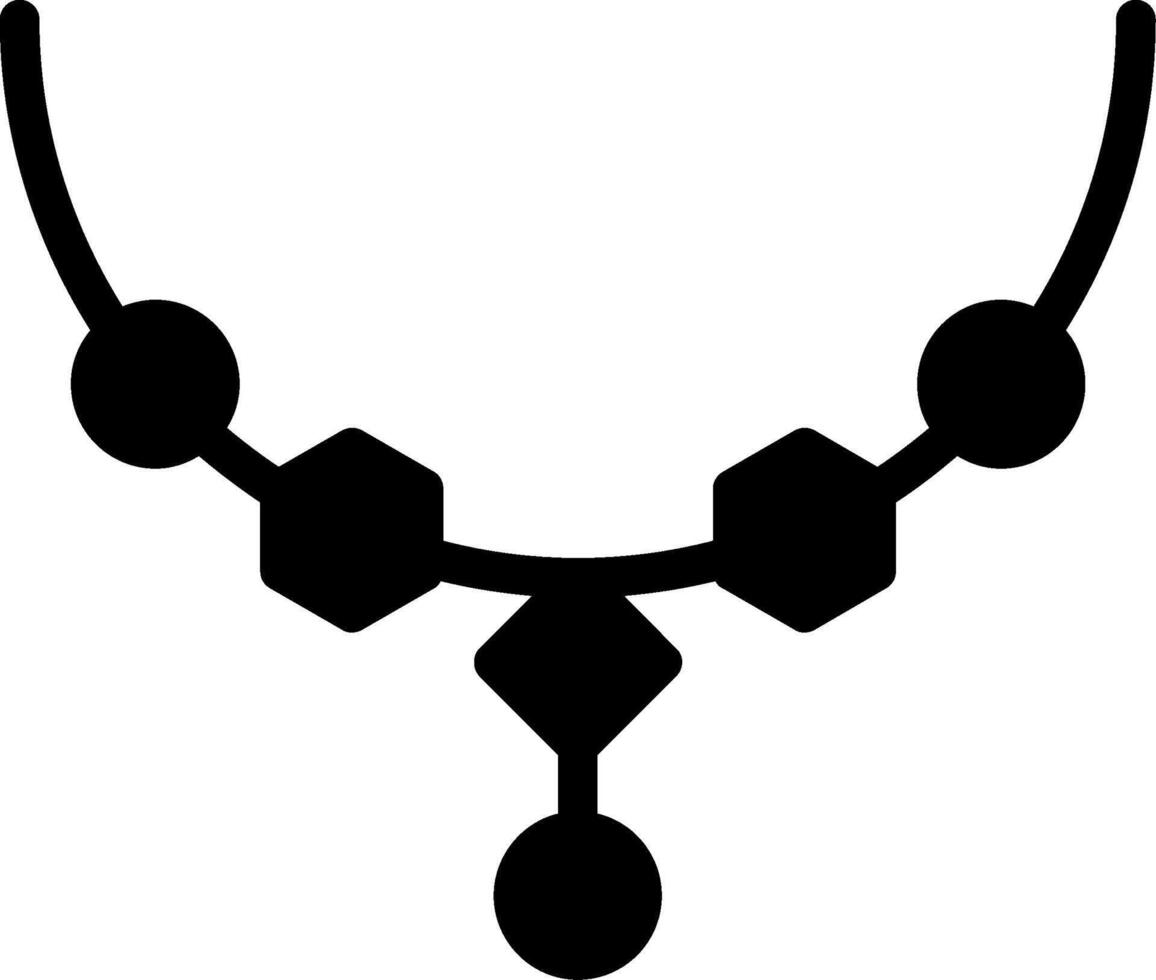 icône de glyphe de collier vecteur