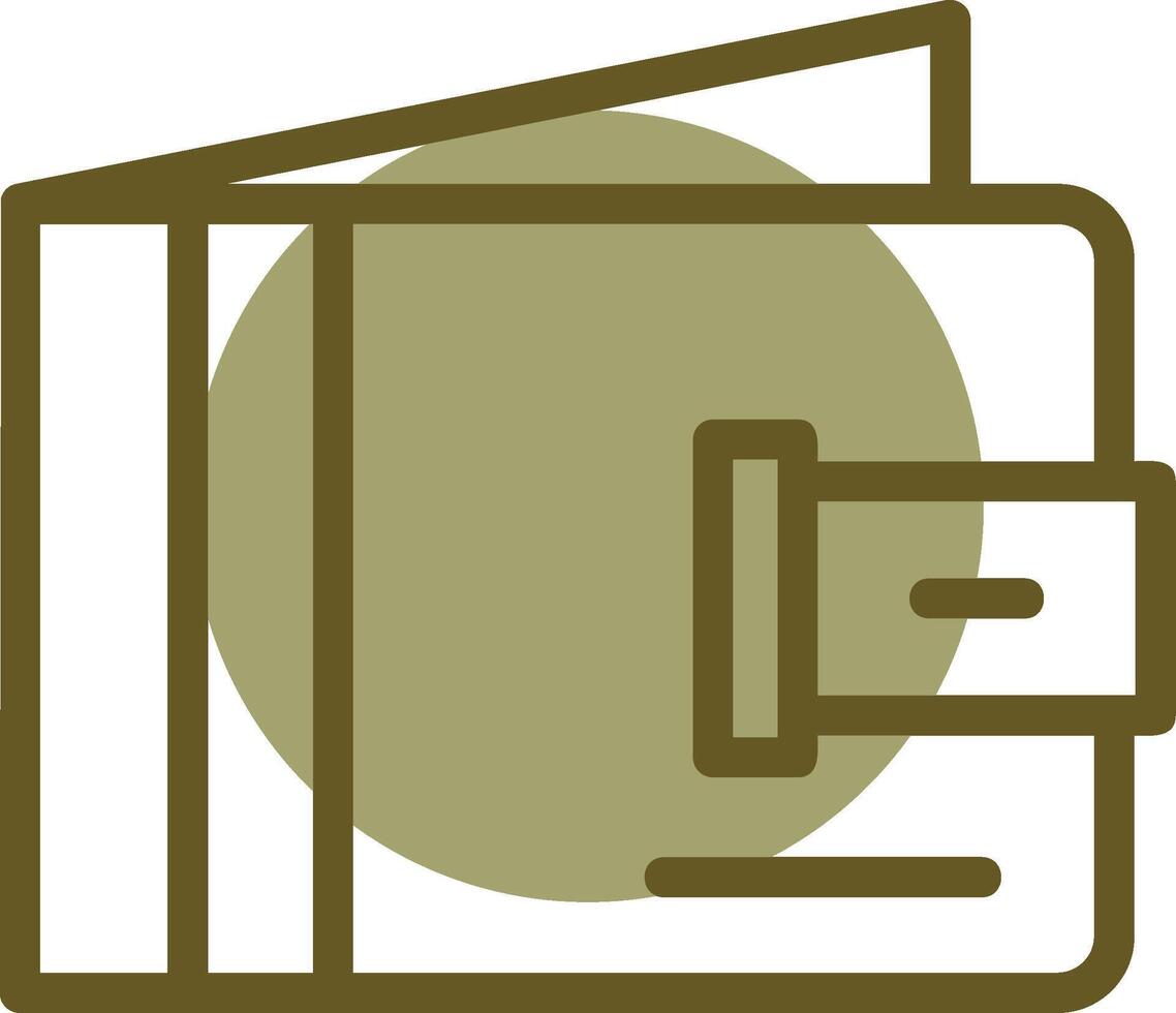 portefeuille linéaire cercle icône vecteur