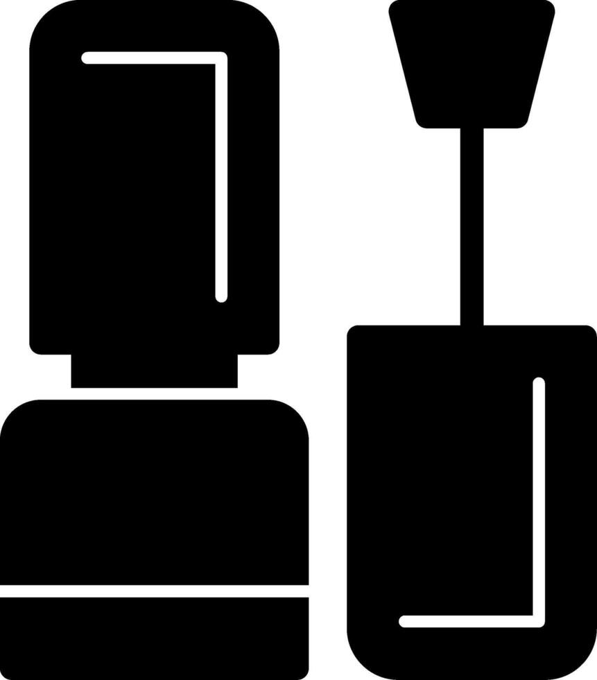 icône de glyphe de vernis à ongles vecteur