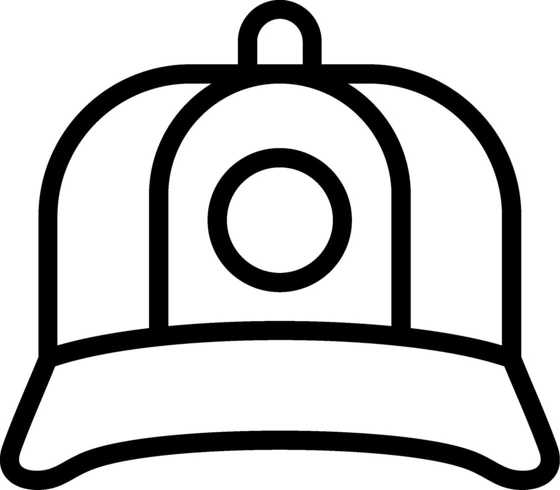 icône de ligne de casquette vecteur