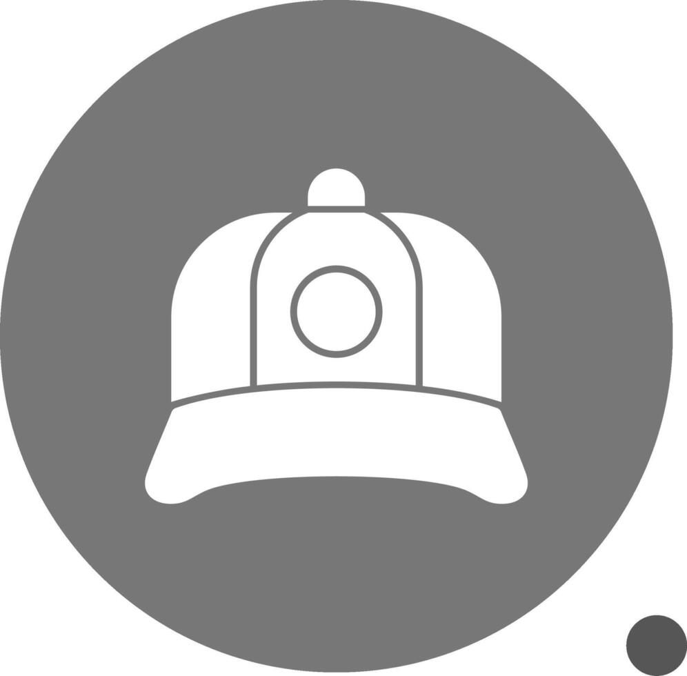 casquette glyphe ombre icône vecteur