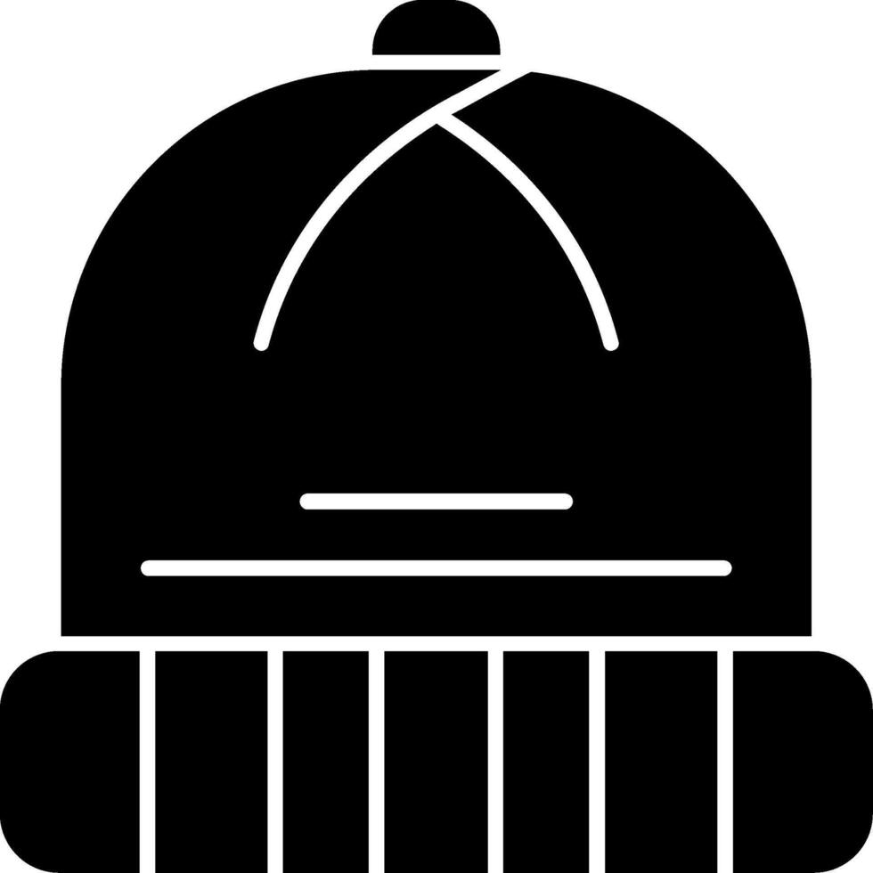 icône de glyphe de bonnet vecteur