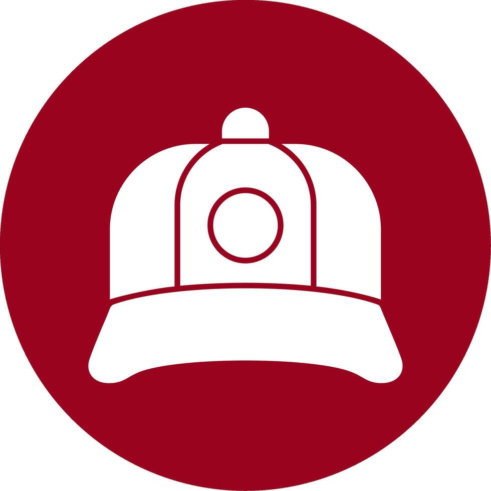 icône de cercle de glyphe de casquette vecteur