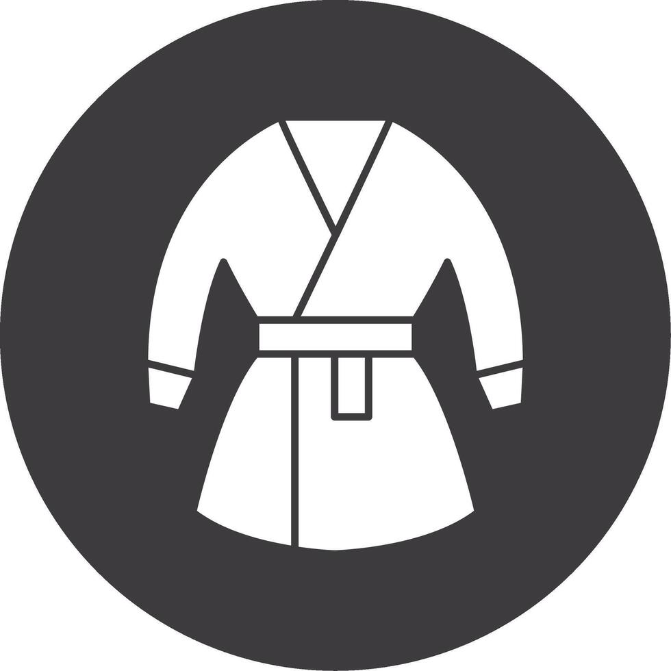 kimono glyphe cercle icône vecteur