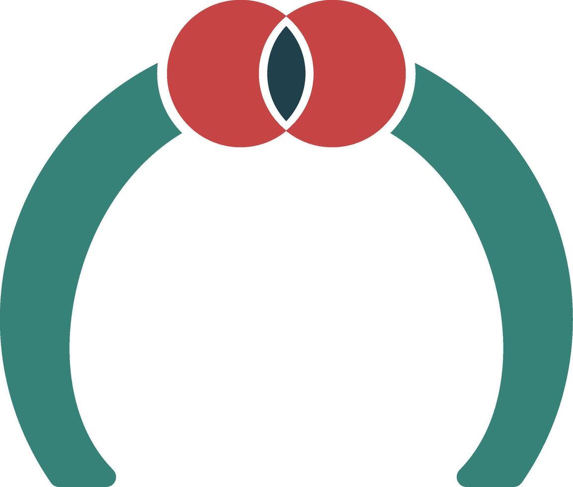 icône de deux couleurs de glyphe de bandeau vecteur