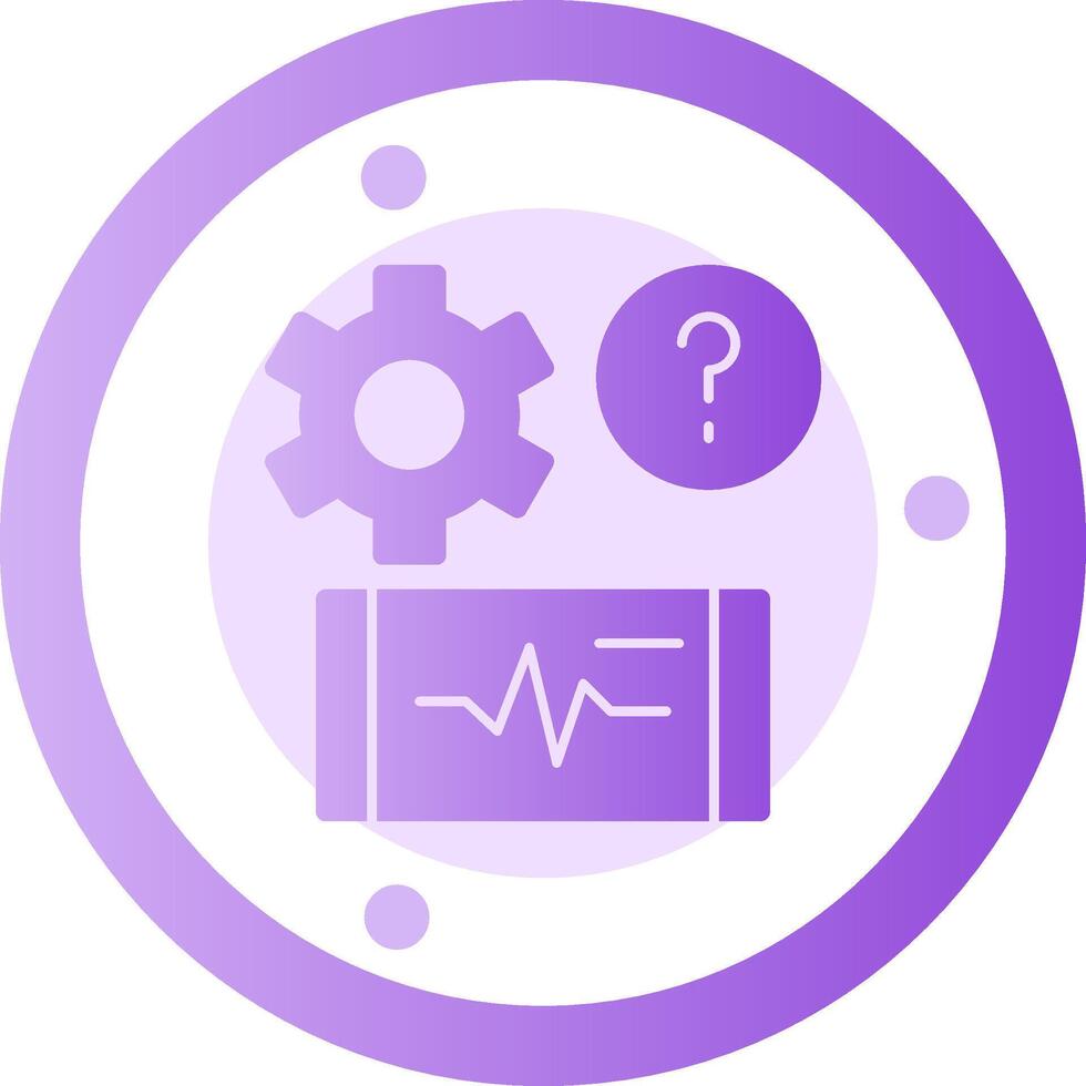 quiz impulsion glyphe pente icône vecteur