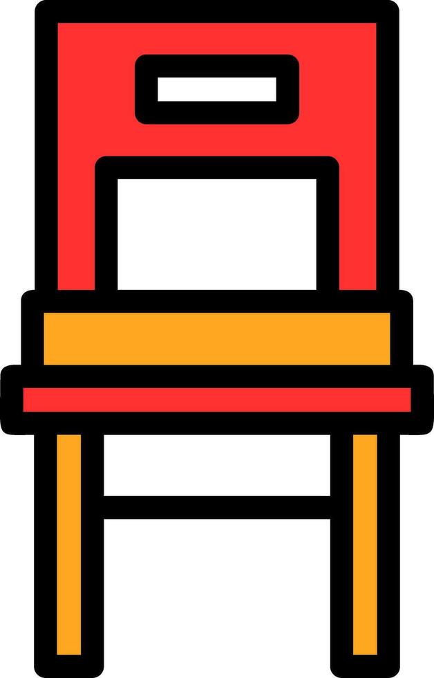 chaise ligne rempli icône vecteur