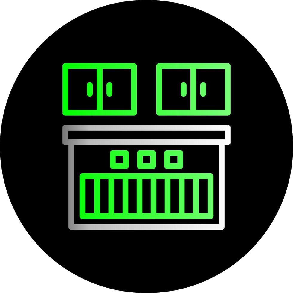 plan de travail double pente cercle icône vecteur