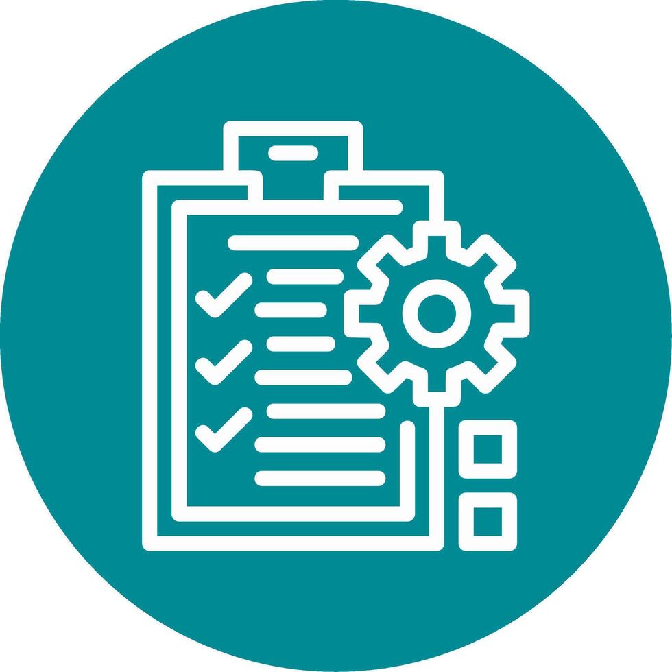 liste de contrôle indiquant préparation contour cercle icône vecteur