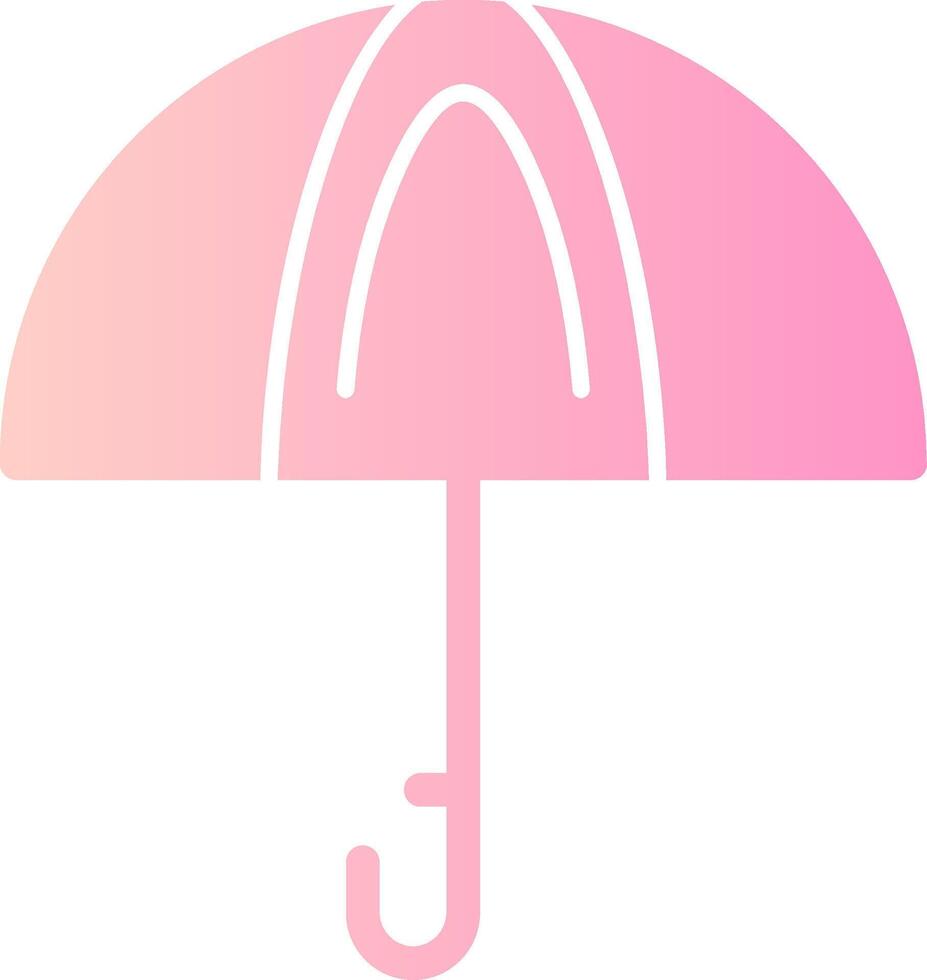 parapluie solide multi pente icône vecteur