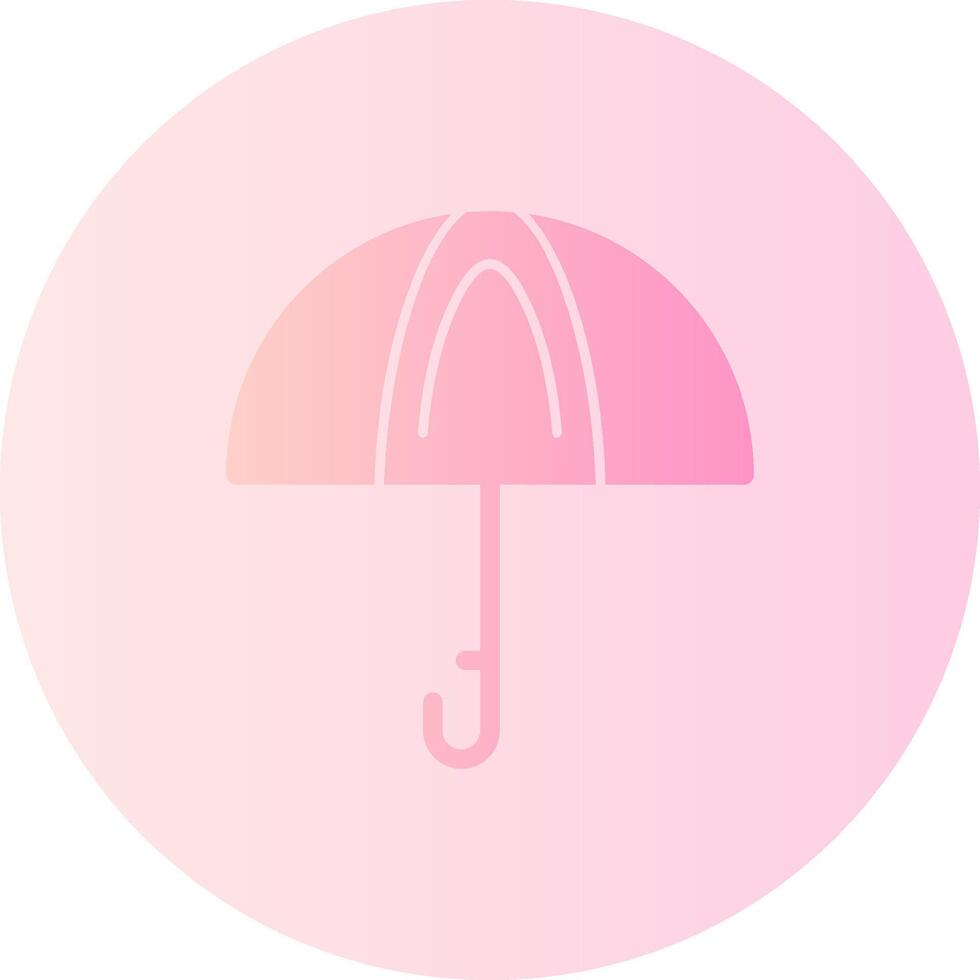parapluie pente cercle icône vecteur