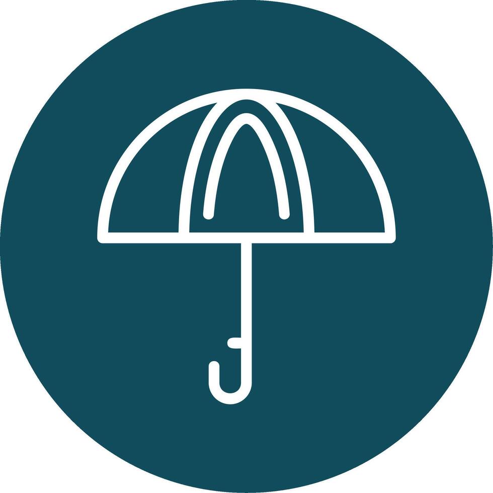parapluie contour cercle icône vecteur