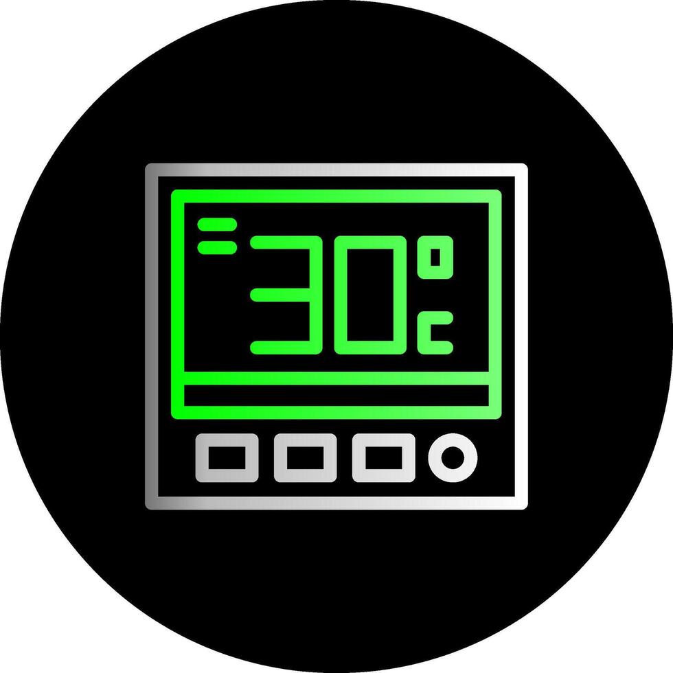 thermostat double pente cercle icône vecteur