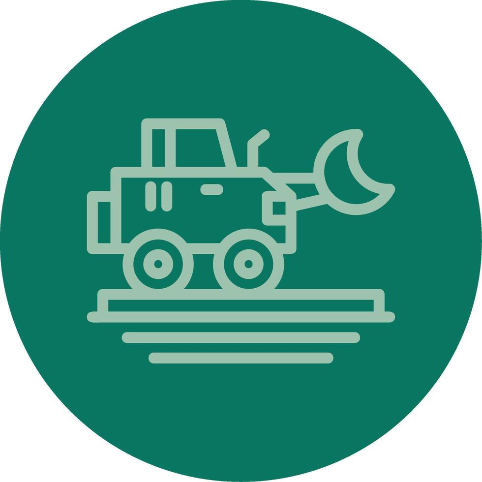 bulldozer ligne multi Couleur icône vecteur