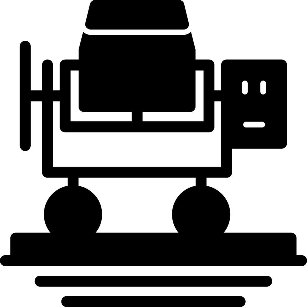 icône de glyphe de bétonnière vecteur