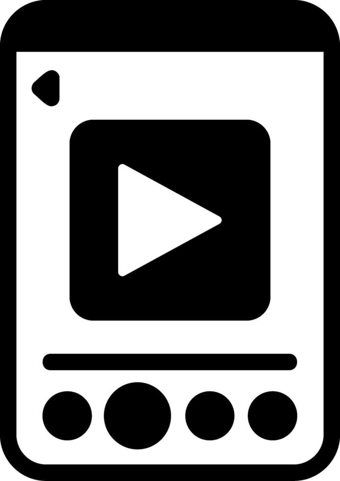 icône de glyphe vidéo vecteur