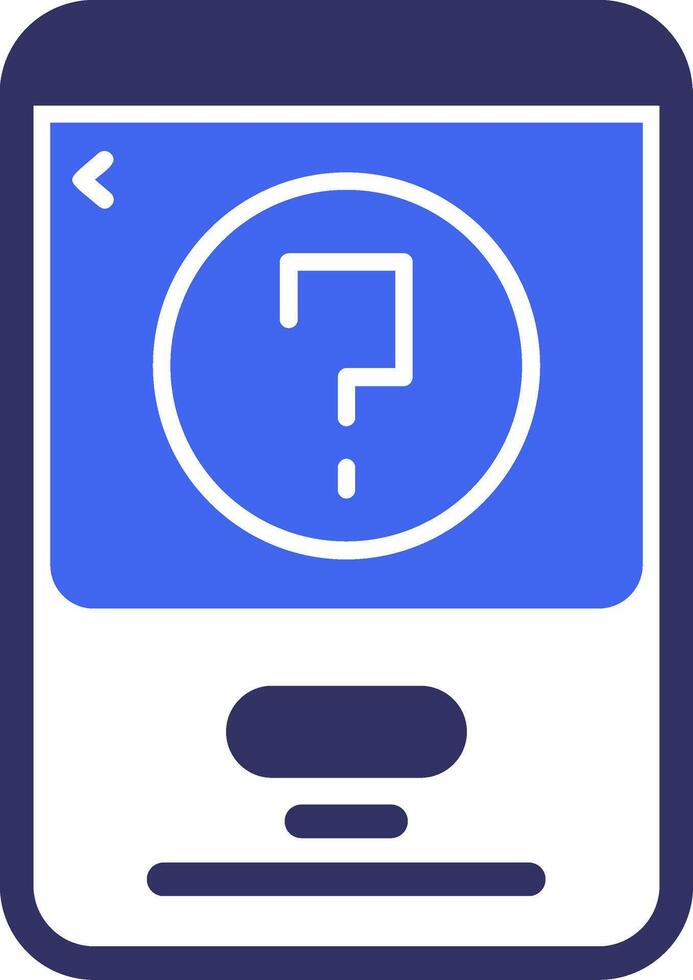 question marque solide deux Couleur icône vecteur