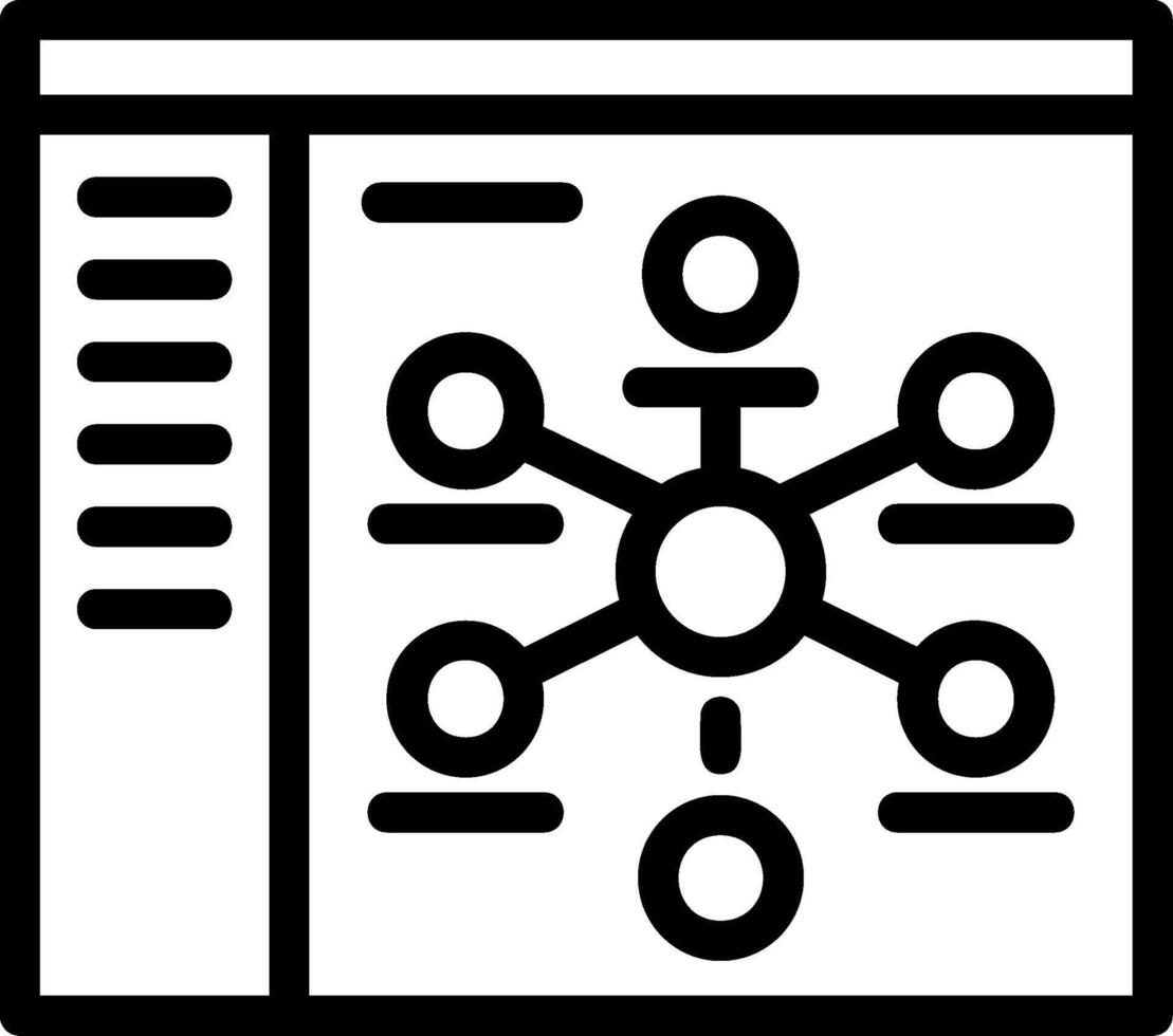 icône de ligne graphique vecteur