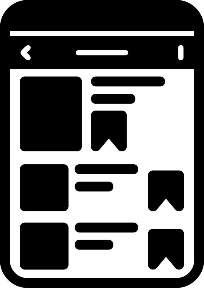 icône de glyphe de signet vecteur
