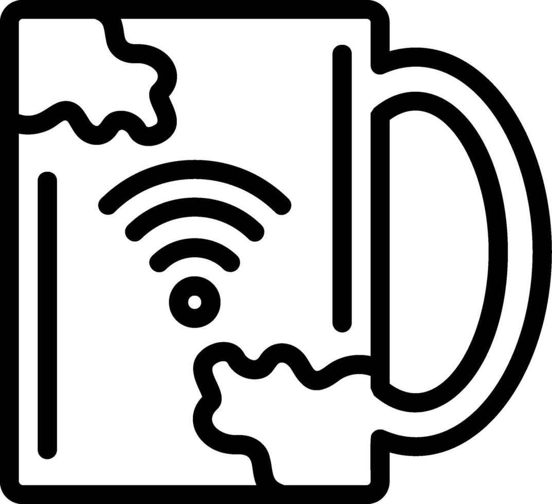 icône de ligne de tasse à café vecteur
