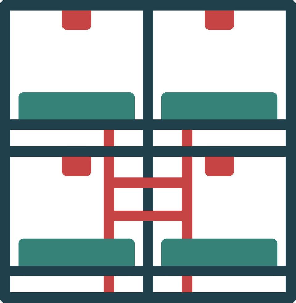 icône de deux couleurs de glyphe d'auberge vecteur